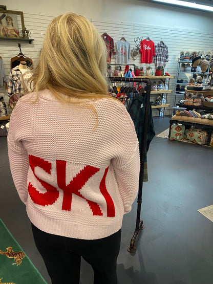 Ski Cardigan - Pink