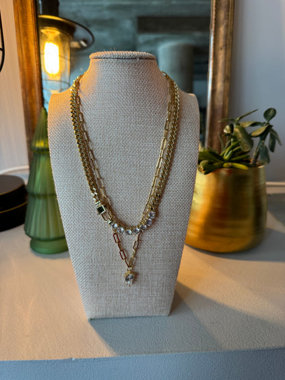 Waterproof Marquis Gold Necklace