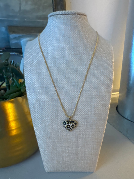 Sparkle Heart Necklace - Gold