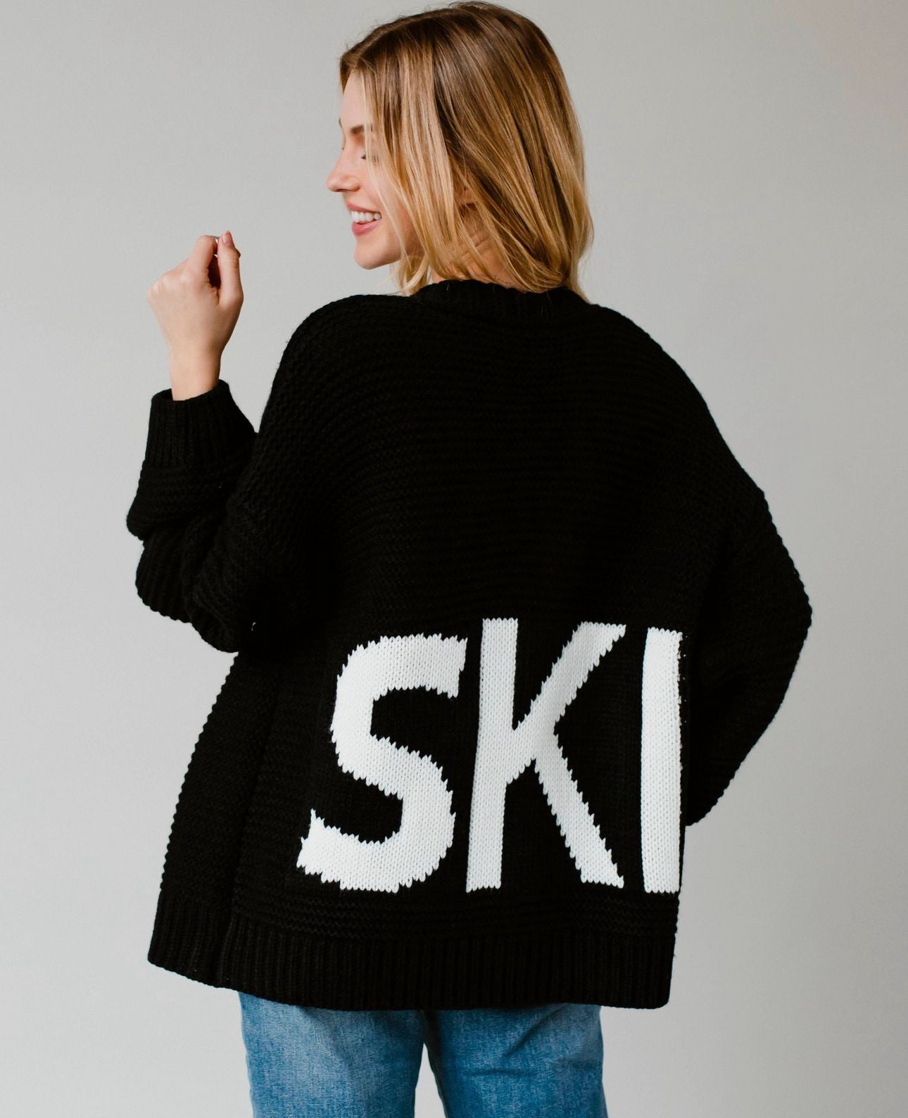 Ski Cardigan - Black