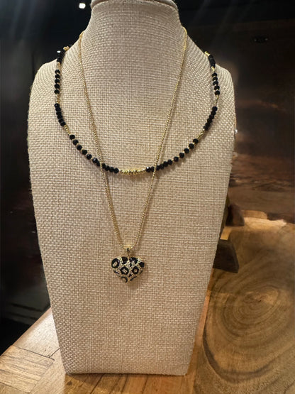 Sparkle Heart Necklace - Gold
