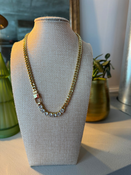 Waterproof Gold Jeweled Chain