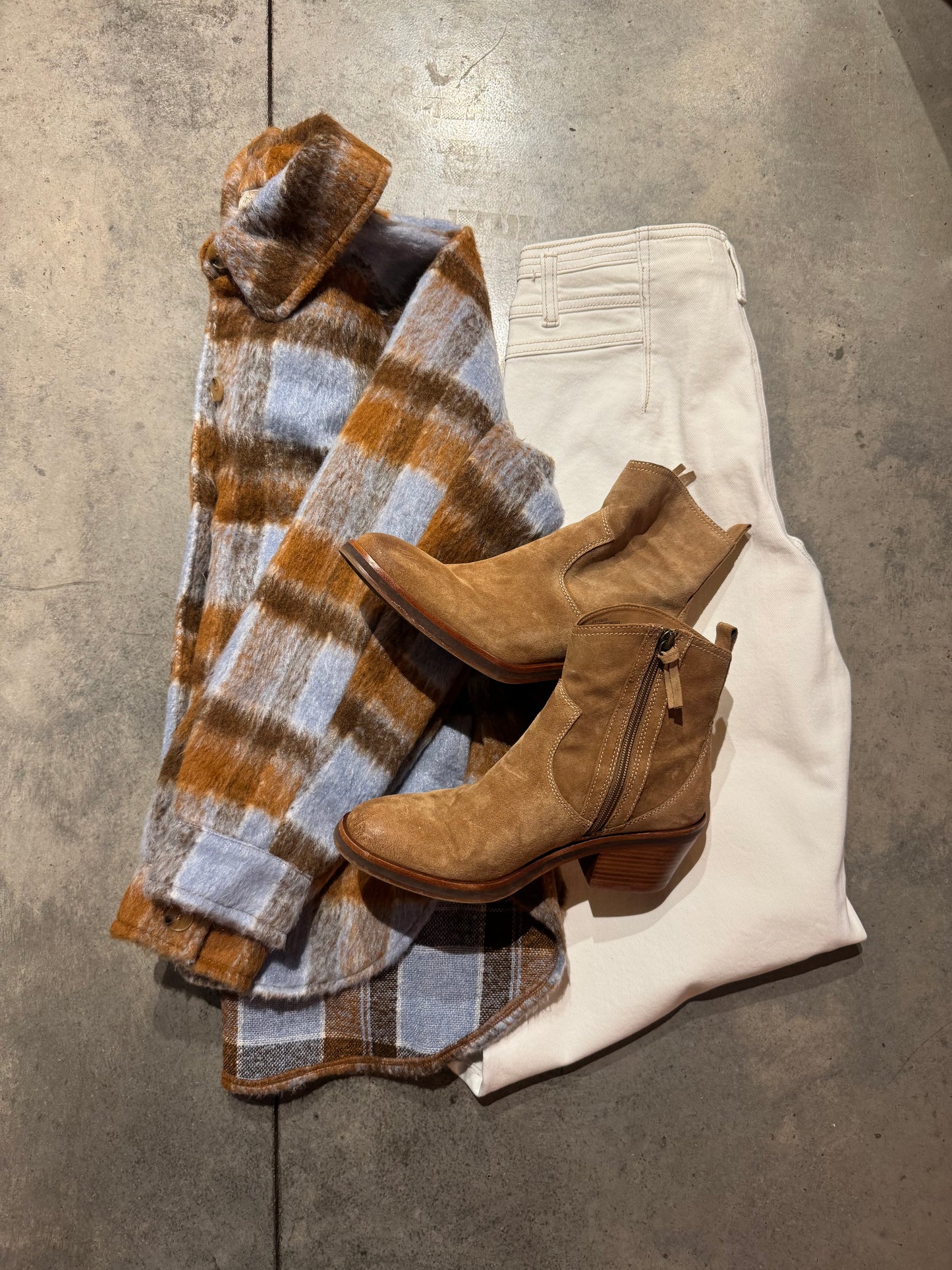 Plaid Button Down Shirt Jacket