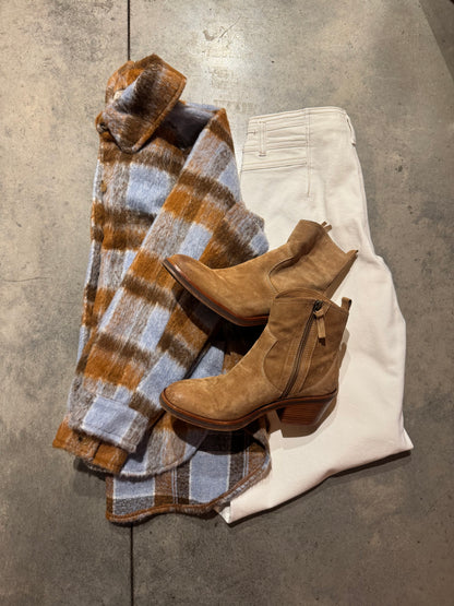 Plaid Button Down Shirt Jacket